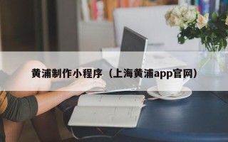 锦州黄浦制作小程序（上海黄浦app官网）